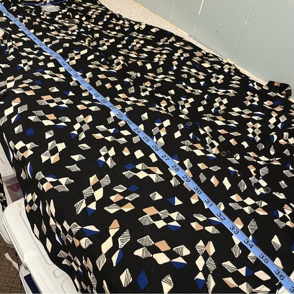 Anthropologie Maeve Geometric Shift Sleeveless Dress with Waist Tie Black Size M - Picture 8 of 9